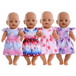 17-18 Inch Doll Clothes Cute New Jumpsuit Toys Baby Born 43 Cm Accessories Fashion Dress Pajamas