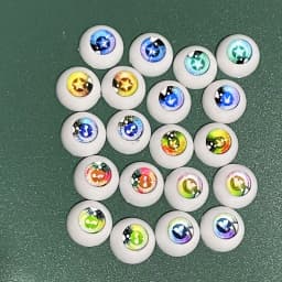 2 Pairs Eyeball 12mm/14mm Cartoon Eyeball DIY Toy Eye Plush Animal Eye Accessories Doll Eyeball 1/6 BJD Eyes