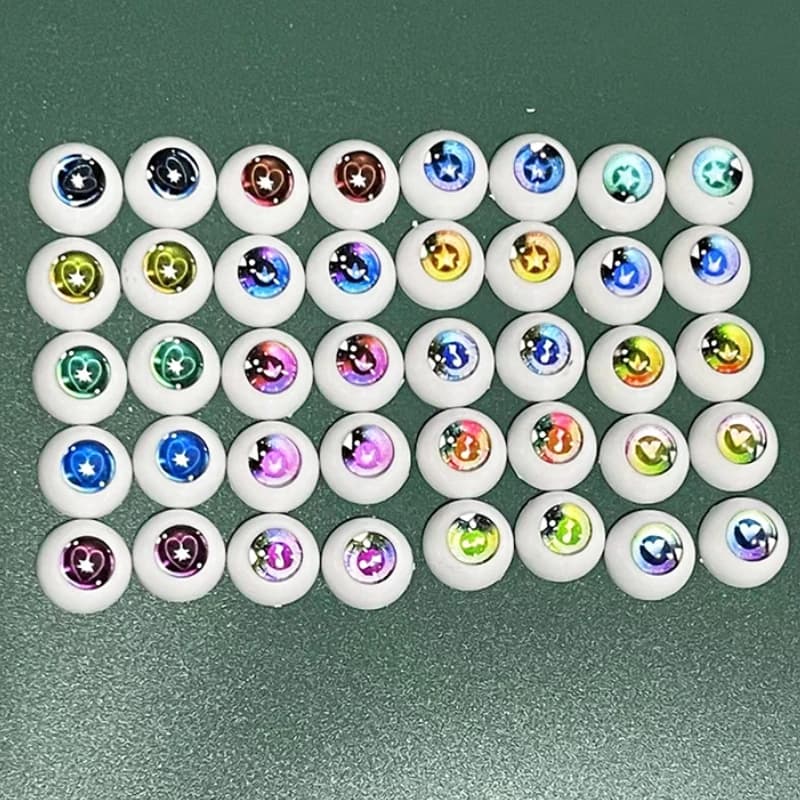 2 Pairs Eyeball 12mm/14mm Cartoon Eyeball DIY Toy Eye Plush Animal Eye Accessories Doll Eyeball 1/6 BJD Eyes