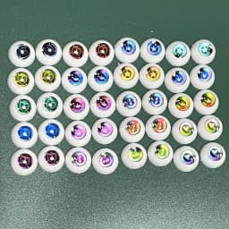 2 Pairs Eyeball 12mm/14mm Cartoon Eyeball DIY Toy Eye Plush Animal Eye Accessories Doll Eyeball 1/6 BJD Eyes