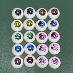 2 Pairs Eyeball 12mm/14mm Cartoon Eyeball DIY Toy Eye Plush Animal Eye Accessories Doll Eyeball 1/6 BJD Eyes