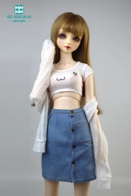 BJD Clothes 58-60cm 1/3 BJD SD DD Moving Ball Joint Doll Accessories Fashion Denim Skirts Toys Gift
