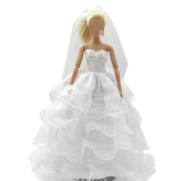 New 30cm 1/6 veil wedding dress Accessories Clothes for Barbies doll