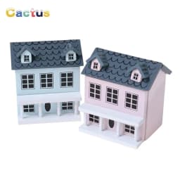 1:12 Dollhouse Miniature Wooden Little House Model Lovely Villa Doll House Decor
