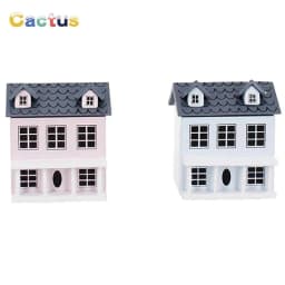 1:12 Dollhouse Miniature Wooden Little House Model Lovely Villa Doll House Decor