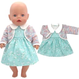 Baby Doll Clothes 43cm Brown Bear Romper for 18" AG Girl Dolls Outfits