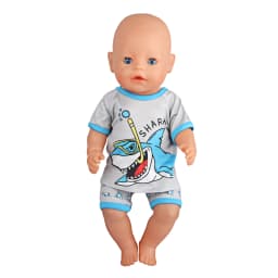 Doll Clothes Pajamas For 43cm Baby Reborn&American 18 Inch Girl Doll Unicorn Frog Shark Cartoon Clothes Suit For Generation Doll