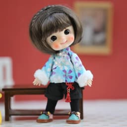 Ob11 Doll Shoes Holala Handmade color matching Cowhide Shoes With buttons For Clay Doll Obitsu11,Body9, Gsc, Ddf, 1/12bjd Doll
