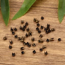 50Pcs 3mm Mini Claw Hammer Buckle Gold/Silver/Bronze/Black Metal Round Bead Super Small Doll Button DIY Toy Clothes Accessories