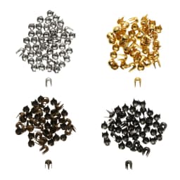 50Pcs 3mm Mini Claw Hammer Buckle Gold/Silver/Bronze/Black Metal Round Bead Super Small Doll Button DIY Toy Clothes Accessories