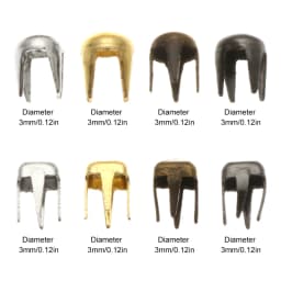 50Pcs 3mm Mini Claw Hammer Buckle Gold/Silver/Bronze/Black Metal Round Bead Super Small Doll Button DIY Toy Clothes Accessories