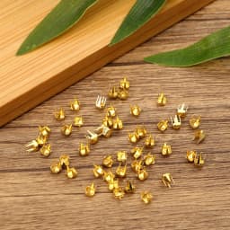 50Pcs 3mm Mini Claw Hammer Buckle Gold/Silver/Bronze/Black Metal Round Bead Super Small Doll Button DIY Toy Clothes Accessories