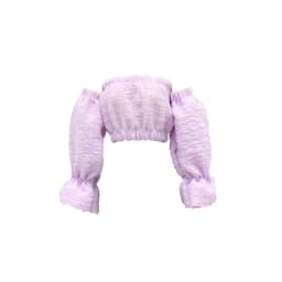 30CM Doll Clothes Fashion Puff Sleeve Tops Short T-shirt Plaid Pleated Skirt For 1/6 Bjd Dolls Accessories Dress Up Doll Gift