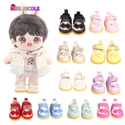 5 cm Cotton Doll Shoes Fit 20 cm 14 inch Dolls 10 Colors Pu Leather Lace-up Mini Doll Shoes For BDJ Russian DIY Handmade Dolls