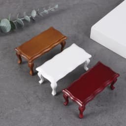 Wood Simulation Teatable Coffee Table Living Room Toy Doll House Accessories 1/12 Mini Dollhouse Furniture Miniature Kids Toy
