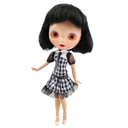 White Black Plaided Doll Clothes For Blythe Doll Dress Gown For Neo Blythe 1/6 Accessories Outfits For Licca Dolls Toys