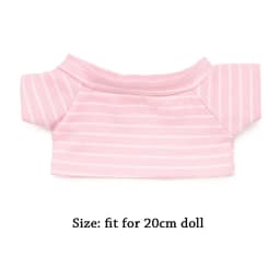 20CM Doll Clothes Stripes Short Sleeve T-shirt Small Pants Doll Outfit Playing House Changing Dressing Game DIY Doll Accessories