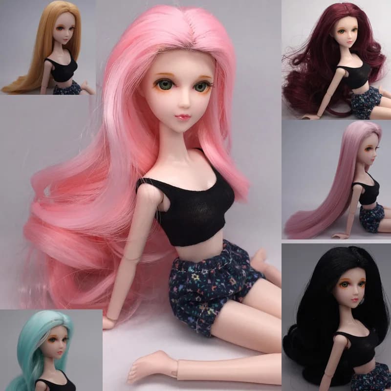 Dolls Small Head Wig High-temperature Silk Wigfor 11cm To 12cm Head Circumference Suitable No Doll