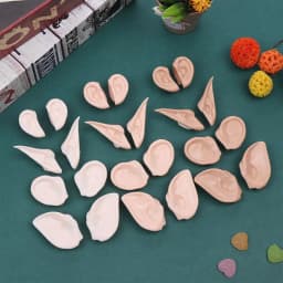 1Pair Blyth Doll Elf Ears Toy White Natural Tan Dark And Super Black Skin Only Ears No Doll Artificial Ear Accessories