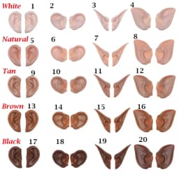 1Pair Blyth Doll Elf Ears Toy White Natural Tan Dark And Super Black Skin Only Ears No Doll Artificial Ear Accessories