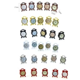 1pc 1:12 Metal Doll Alarm Clock Mini Dollhouse Home Decor Clock Miniature Toy Living Room Furniture Accessories