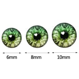 50PCS/Set 6/8/10mm Doll Eyeballs Dolls Eyes DIY Crafts Eyeballs for Dinosaur Animal Cat Eyes Gem Children Toys Dolls Accessories