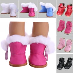 7cm Doll Shoes Doll Boots Plush Snow Panda For 18 Inch American&43Cm Baby Doll Accessories Our Generation Girl`s Toys Gifts