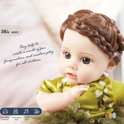 14 Inch New Reborn Doll 35CM Voice Girl Bebe Baby With Fashion Clothes Smooth Soft Skin Vinyl Head Limbs Cotton Body Kids Gift