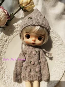 2026 Dula Doll Clothes Dress Cashmere Handmade Sweater Blythe Qbaby Ob24 Ob22 1/6 6 Points Body Doll
