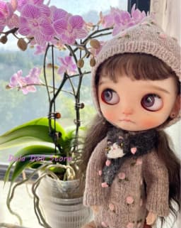2026 Dula Doll Clothes Dress Cashmere Handmade Sweater Blythe Qbaby Ob24 Ob22 1/6 6 Points Body Doll