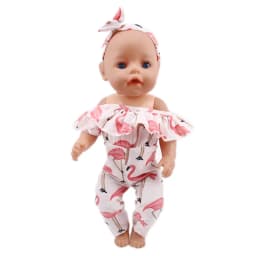 2 Pcs/Set Animal Pajamas Suit For 43cm Baby Doll Clothes Accessories And 18 Inch American Doll Girl's Toys Our Generation