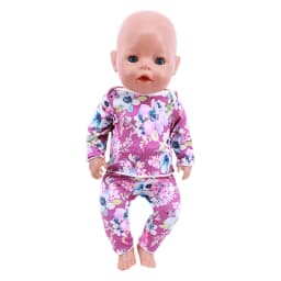 2 Pcs/Set Animal Pajamas Suit For 43cm Baby Doll Clothes Accessories And 18 Inch American Doll Girl's Toys Our Generation