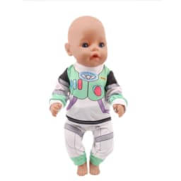 2 Pcs/Set Animal Pajamas Suit For 43cm Baby Doll Clothes Accessories And 18 Inch American Doll Girl's Toys Our Generation