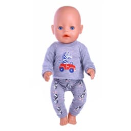 2 Pcs/Set Animal Pajamas Suit For 43cm Baby Doll Clothes Accessories And 18 Inch American Doll Girl's Toys Our Generation