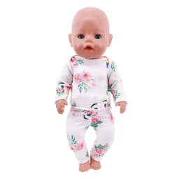 2 Pcs/Set Animal Pajamas Suit For 43cm Baby Doll Clothes Accessories And 18 Inch American Doll Girl's Toys Our Generation