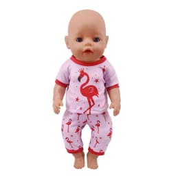 2 Pcs/Set Animal Pajamas Suit For 43cm Baby Doll Clothes Accessories And 18 Inch American Doll Girl's Toys Our Generation