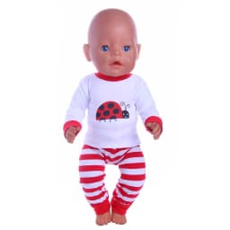 2 Pcs/Set Animal Pajamas Suit For 43cm Baby Doll Clothes Accessories And 18 Inch American Doll Girl's Toys Our Generation