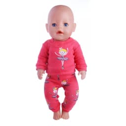 2 Pcs/Set Animal Pajamas Suit For 43cm Baby Doll Clothes Accessories And 18 Inch American Doll Girl's Toys Our Generation