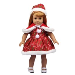 Red Color Doll Clothes Set For 43cm Baby New Born Doll Christmas Dress Suit Pair Necklace For American 18 Inch Girl&OG Dolls Toy