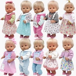 For 40cm Nenuco Doll Clothes 17" Baby Doll Blue Flower Dress Toys Clothing