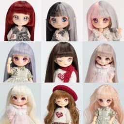 Ob11 Wig Soft Cute Curly Bangs Wavy Hair Long Straight Hair Short Hair Multi-Color for 1/12 Bjd, Gsc ,Ymy Head Doll Accessories