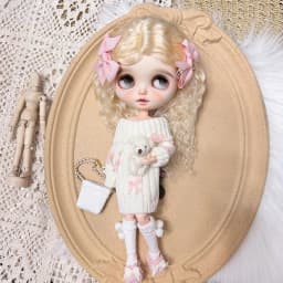 Blythe Doll Clothes Sweater Skirt Set Handmade 28-30cm OB22 OB24 AZ, One Dress for Blythe Doll Accessories