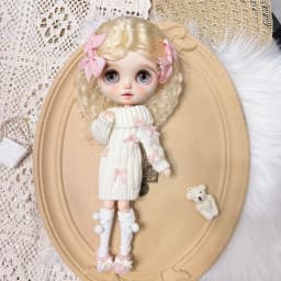 Blythe Doll Clothes Sweater Skirt Set Handmade 28-30cm OB22 OB24 AZ, One Dress for Blythe Doll Accessories