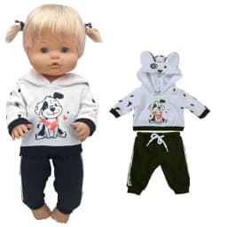 16" Baby Doll Clothes Hoody Coat Yellow Duck 40cm Nenuco Doll Winter Vest Children Gift Toys Costume Girl's Gifts