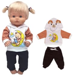 16" Baby Doll Clothes Hoody Coat Yellow Duck 40cm Nenuco Doll Winter Vest Children Gift Toys Costume Girl's Gifts
