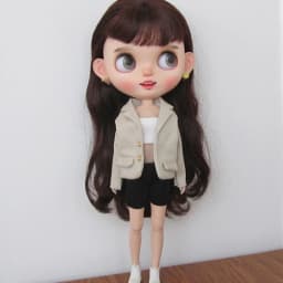 Fashion Handmade Workplace Suit Coat Tube Top and Pants Clothes for Blyth Azone OB24 Licca Doll Outfits Accessories