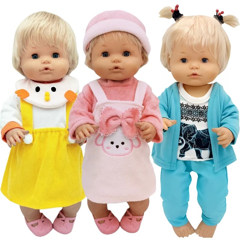 Fit 38 Cm Nenuco Doll Clothes Blue Coat Shirt Pants Ropa Y Su Hermanita Reborn Baby Doll Costumes Kids Gifts
