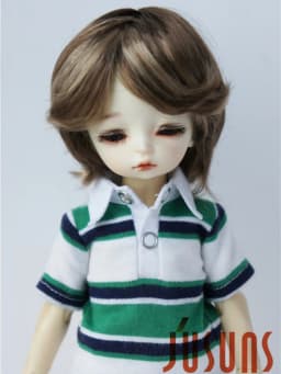 Doll Wigs JD075 1/6 1/8 1/4 1/3 Short Boyish Cupid Curls Synthetic Mohair BJD Wigs 5-6' 6-7' 7-8' 8-9' OB11 YOSD Doll Hair