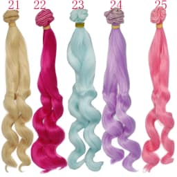 Russian Handmade Doll Hair 25 cm High Temperature Curly Hair for 1/3 1/4 1/6 BJD DIY Curly Doll Wigs Tree