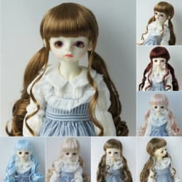 JD337 1/8 1/6 1/4 1/3 Long Pony Braids synthetic mohair BJD wigs OB11 YOSD MSD SD DOD Blythes Doll accessories